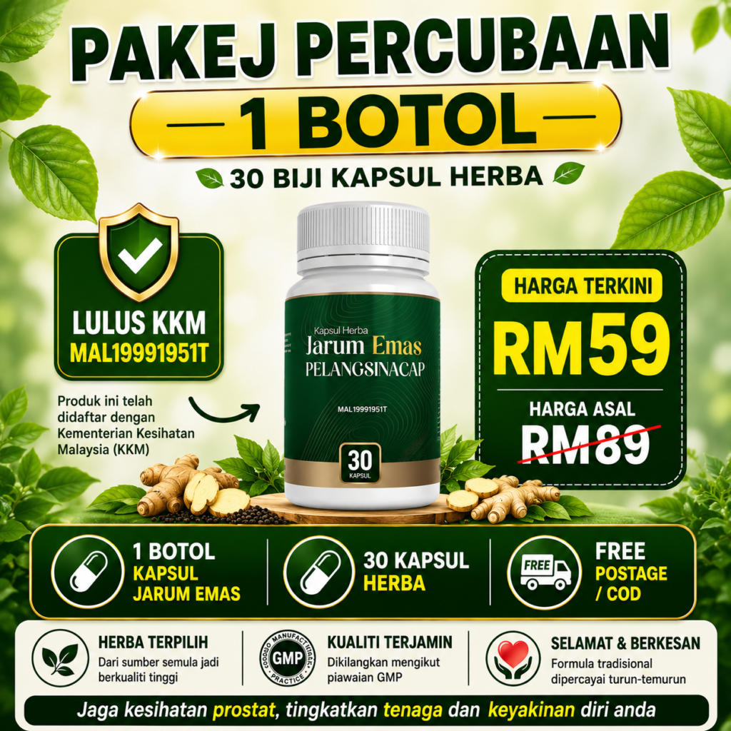 1 Botol Kapsul Jarum Emas - Rm59